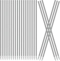 Gisafai 24 Pcs 12 Inch Ground Rebar Stakes Heavy Duty Ground Anchors Steel Plant Support Garden Stake Long Straight Metal Spikes with Chisel Point End for Concrete Timber Garden Plant Tent