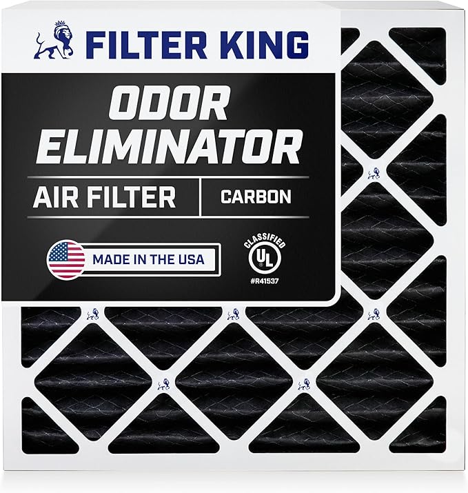 Filter King 17.25x26x1 Air Filter | 4-PACK | Carbon MERV 8 HVAC Pleated A/C Furnace Filters | MADE IN USA | Actual Size: 17.25 x 26 x .75"