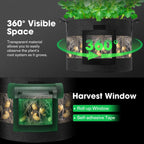 VIVOSUN 5-Pack 10 Gallon Potato Grow Bags, Thick Fabric Pots with 360 Visibility & Harvest Window, Black