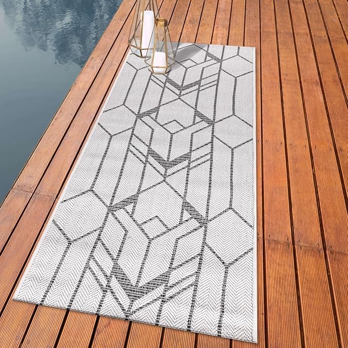 Keen Home Design Terrace Outdoor Runner Rug - 2x6 Washable Indoor/Outdoor Rug for Patio, Kitchen, Balcony, Beach, Garden, Deck and Porch, Size: 2'2"x5'7"