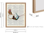 Poster Master Dictionary Art Poster - Acrobat Print - Circus Art - Entertainment Art - Gift for Men, Women & Performer - Chic Decor for Living Room, Bedroom, Dorm or Office, 16x20 Beige Framed