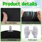 Mizelu 2 Sets 4 x 2 x 1 ft Raised Garden Bed Liner Bag, Breathable Grow Bed Fabric Liners with Clips and Gloves, Garden Box Non Woven Bag for Outdoor Plants Growth Keep Soil Isolation (No Garden Bed)