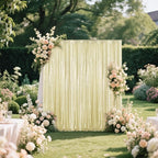 Champagne Sequin Backdrop Curtain 2 Pieces 2FTx8FT Glitter Photography Backdrop for Party Wedding Birthday Christmas Decorations