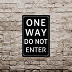8x12" One Way - Do Not Enter Parking Lot Sign - High-Intensity Grade Aluminum, Weatherproof & Fade-Resistant, Ideal for Outdoor & Indoor Use - Curbside Sign
