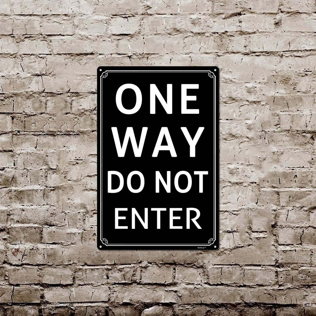 12x16" One Way - Do Not Enter Parking Lot Sign - High-Intensity Grade Aluminum, Weatherproof & Fade-Resistant, Ideal for Outdoor & Indoor Use - Curbside Sign
