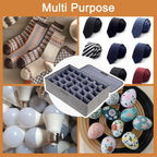 Light Bulb Organizer Storage Box, Ornament Storage with 30 Dividers Foldable Organizer with Lid Sturdy PP Board Fits Various Christmas Light Standard Bulbs Case Box Gray