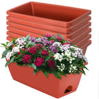 LOCONHA 7 Pack Window Box Planter, Plastic Vegetable Flower Planters Boxes