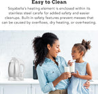 Tribest Soyabella SB-130 Deluxe Automatic Nut Milk Maker & Soy Milk Maker Machine, White/Stainless Steel