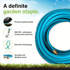 Aeromixer THE HOSE - 3/4 Inch Garden Hose 50 Ft, Kinkless Commercial Garden Hoses, Heavy Duty Industrial Water Hoses for Outdoors, 650 PSI High-Pressure Watering Tool for Farming and Gardening