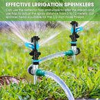 9 Pack Lawn Sprinklers for Yard Bulk Heavy Duty Water Sprinkler Head Adjustable 360 Degree Rotating Water Sprinklers Above Ground for Lawn Garden Flower Grass Irrigation Playtime