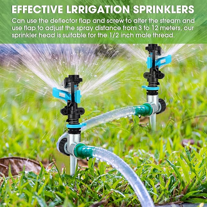 Lawn Sprinkler Automatic Garden Sprinkler 360 Degree Rotating Water Sprinkler Yard Sprinkler for Lawn Garden Flower Grass Irrigation Kids Playtime(6 Pack)