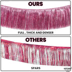 KatchOn, XtraLarge Pink Fringe Banner - 6.5 Ft,Pack of 2 | Fringe Garland for Birthday Party | Pink Streamers for Gender Reveal, Bachelorette Party Decorations | New Years Eve Decorations
