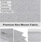 WUIKE Closet Organizers and Storage, Trapezoid Storage Bins, Fabric Closet Baskets with Handles, Clothing Bins for Shelves, Foldable Storage Baskets for Clothes, Herringbone Gray, Extra Large, 3-Pack