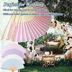25 Sets Personalized Pink Hand Fans, Custom Engraved Folding Fans for Wedding Guests, Bamboo Folded Handheld Fan Wedding Fan Bridal Dancing Props Party Favors Bridal Shower Gifts