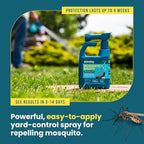 Sunday Mosquito Deleto - Mosquito Repellent & Bug Control Spray - Concentrated Lemongrass & Cedar Oils - for Mosquitoes, Fleas, & Ticks - Lasts up to 4 Weeks - Hose-On Sprayer, 32 Fl Oz
