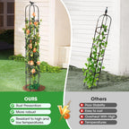 Tower Obelisk Garden Trellis for Climbing Plant，73.6inch Rustproof Metal Potted Plant Climbing Support for Indoor Outdoor Flowers Vegetable Fruits Vines Support （1pcs）