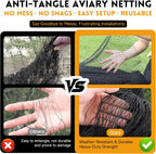 Heavy Duty Chicken Netting for Hawks with 1" Mesh, 25x25 ft Reinforced HDPE Bird Netting & Poultry Net, Deer Fence Netting for Protecting Fruit Trees, Vegetables & Plants from Birds & Other Animals