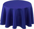 Biscaynebay Textured Fabric Round Tablecloths 70", Royal Blue Water Resistant Table Cloth Circle Folding Table Covers for Dining, Kitchen, Wedding, Parties etc. Machine Washable