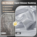 10x10FT Silver Sequin Backdrop - 2 Panels 5x10FT Wrinkle-Free Glitter Drapes for Weddings, Parties & Events