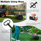 IRONMAX Lawn Roller, 30 Gallons/113 L Manual & Tow-Behind Steel Sod Roller w/Push Pull Handle, Lawn Rollers Tow Behind Water Filled for Yard, Park, Garden, Ball Field (30 Gallons, Black)
