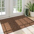 Walensee Indoor Doormat, Front Door Mat for Entrance (20"x32" Brown) Machine Washable Entryway Rug, Non Slip Trapper Door Rugs Absorbent Dirt Low Profile Shoes Scraper Inside Floor Mats