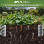 3 PCS Tall Galvanized Raised Garden Bed Outdoor, Metal Garden Bed for Vegetables, Above Ground Garden Box for Flower, Steel Raised Beds for Gardening - 4x2ft