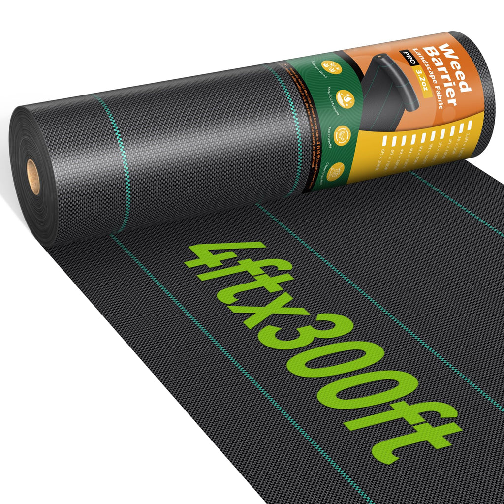 iropro Weed Barrier Fabric 4ft x 300ft Heavy Duty Landscape Fabric