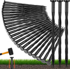 100 Count Plastic Landscape Edging Anchoring Stakes 8-Inch Garden Lawn Yard Landscaping Spikes for Paver Edging, Weed Barrier, Tent, Artificial Turf & More Black-100pcs