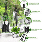 SFENNGPET Macrame Plant Hangers, 6Pack Hanging Planters for Indoor Plants