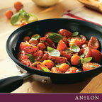 Anolon Advanced Home Hard Anodized Nonstick Frying Pan, 8.5 Inch – Small Non Stick Egg Pan, Durable Nonstick Skillet - Onyx
