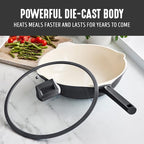GreenLife Nonstick 12” (5QT) All in One Deep Skillet Wok with Lid, PFAS-Free Non-Toxic Ceramic Multi-Purpose Pan, Induction, All Stovetop, Egg, Stir Fry, Saute, Stay Cool Handle, Graphite