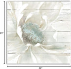 Wexford Home Weathered White Gallery Wrapped Canvas Wall Art, 24x24 (18655-24x24)