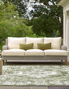 Unique Loom Outdoor Traditional Collection Area Rug - Valeria (13' Square Green/Light Green)