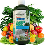 Organic Liquid Plant Food for Indoor Houseplants – All Purpose Fertilizer for Potted Plants, Vegetables, Succulents, Orchids, Roses – Miracle Growth with Mycorrhizae (16 oz)