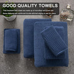 4 Piece Oversized Bath Towels Set 35x70 Inches, Navy Extra Large Soft Bath Sheet Chair Towels 600 GSM Highly Absorbent Quick Dry Towels Set for Bathroom Hotel Spa