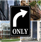 8x12" Left Turn Only Arrow Signs - High-Intensity Aluminum Parking Lot Sign, Weatherproof & Fade-Resistant, Ideal for Outdoor & Indoor Use - Curbside Sign
