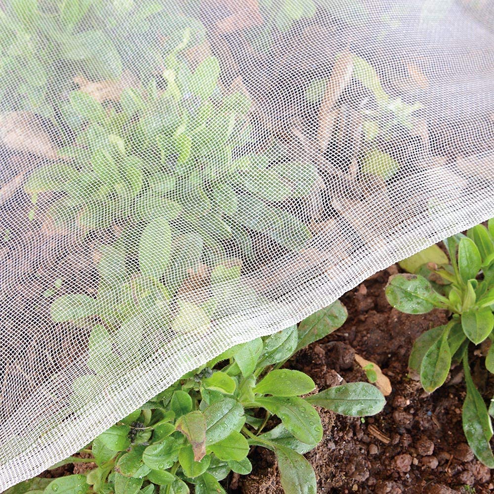 Garden Insect Netting Pest Barrier: 2 Pack 4'x10' Bug Netting for Garden Protection Mosquito Net Fine Mesh Cicada Tree Net Greenhouse Row Cover for Crops Plants Vegetables Flowers Fruits Silver