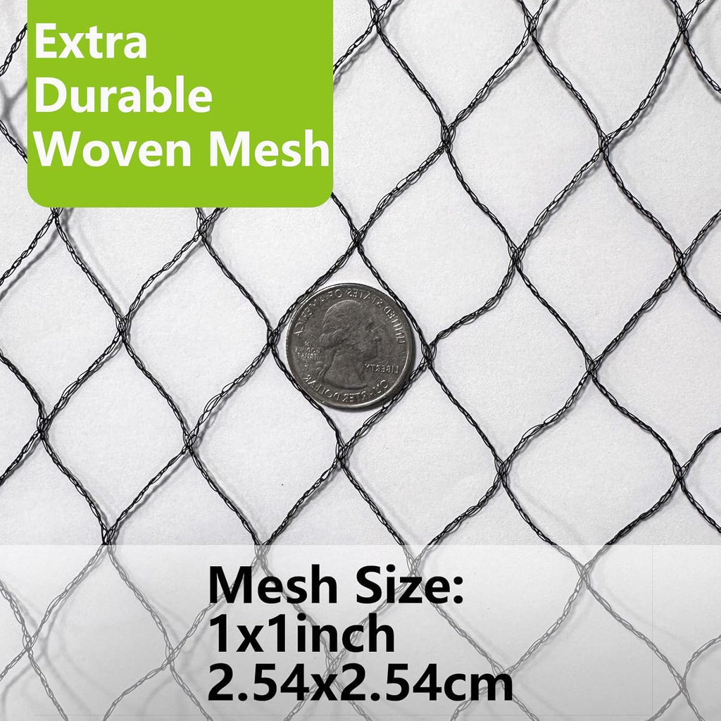 POYEE 25 x 50 FT Bird Netting for Garden Woven Mesh Garden Netting for Plants, Vegetable, Fruit Trees, Blueberry Bushes, Strawberries Against Birds, Deer, Squirrels and Other Animals