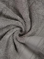 Casa Lino Face Towels & Body Wash Cloths for Showering - 100% Cotton Wash Cloths for Bathroom - Highly Absorbent & Quick Drying Washcloth Set - Cotton Washcloths 24 Pack (12" x 12") - (Silver Grey)