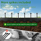 2 in x 25 Ft Garden Landscape Edging, No Dig Garden Edging Border Kit with 46 Pcs Spikes for Flower Bed Lawn Yard Grass Black