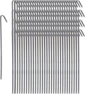 Pinnacle Mercantile 120 Pack Tent Stakes Metal Garden Edging Fence Hooks Pegs Christmas Decoration Stakes Made USA 9 inches Long