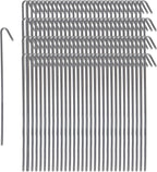 Pinnacle Mercantile 120 Pack Tent Stakes Metal Garden Edging Fence Hooks Pegs Christmas Decoration Stakes Made USA 9 inches Long