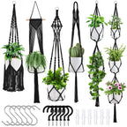 SFENNGPET Macrame Plant Hangers, 6Pack Hanging Planters for Indoor Plants