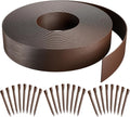 AGTEK 78FT Plastic Landscape Edging Coil Kit, 4 inch High Terrace Board Garden Edging Border with 24 Stakes