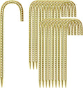 20 Pack 12 Inch Rebar Stakes Anti-Rust Galvanized Steel J Shape Hook Strong Ground Anchors for Tents, Position Kits, Fences, Trampolines Landscape Fabric for Farm Garden
