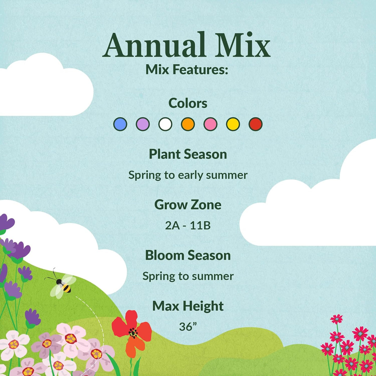 Ferry-Morse Annual Mix Bulk Flower Seeds, 1lb