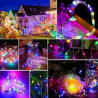 pozzolanas 12 Pack Multicolor Battery Operated String Lights - 7ft Waterproof Fairy Lights with 20 LEDs for Home, Mason Jar, Party, Wedding, Halloween, Christmas Decorations