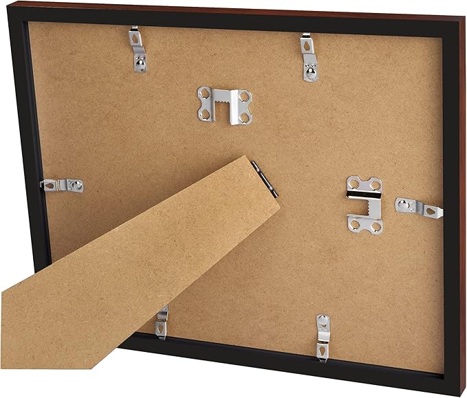 upsimples Certificate Frame with High Definition Glass, 8.5 by 11 Picture Diploma Document Frames for Wall and Tabletop, Mahogany 5 Pack