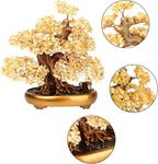 Natural Tree of Life (1,251 Gemone unt) Cryal Tree with Healing Properties - Bonsai Feng Shui Money Tree for Healing and Luck (Citrine),One Size