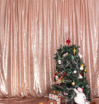 SquarePie Sequin Backdrop Not See Through Thick Background Glitter Curtain for Party 6FT x 6FT Rose Gold